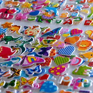 20 Sheets 3d Stickers For Kids Toddlers Vivid Puffy Kids Stickers Coloured  3d Stickers For Boys Girls Teachers As Reward Gift