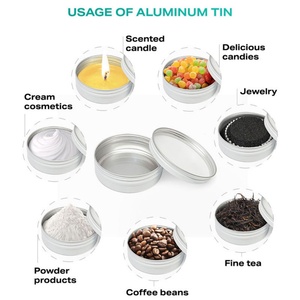Lata de Metal Blanca de 60 ml para Velas, Envase Metálico de Aluminio para Velas, Frascos para Velas - Product Image 5