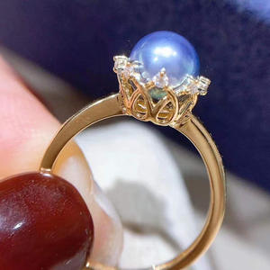 Support de bague en argent S925, accessoires de perles DIY, édition mode, plat 7-9mm, pour bijoux en diamant 1884, support vide pour bague en argent - Product Image 2