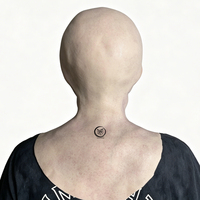Masque de visage d'alien pour fête d'Halloween, design personnalisé en usine, drôle, cosplay, masque de tête en silicone réaliste fait à la main, haute qualité