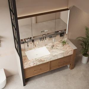 Ceramic seamless integrated basin bathroom cabinet combination hand wash basin bathroom wash basin - Product Image 2