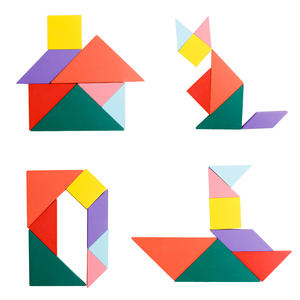 Gioco Puzzle Tangram <span class=keywords><strong>in</strong></span> Legno Colorato 7 Pezzi per Bambini <span class=keywords><strong>Vendita</strong></span> Diretta dal Produttore Giocattolo Puzzle <span class=keywords><strong>in</strong></span> Legno per Bambini - Product Image 1