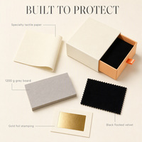 Boîte cadeau personnalisée pour bijoux avec insert en velours pour ensemble bague, collier, boucles d'oreilles, bracelet - Fournisseur d'emballages en gros