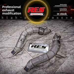 Tubo de Escape Modificado con Logotipo <span class=keywords><strong>RES</strong></span> Estilo Racing para Ferrari F8/SF90/812/FF/F12/GTC4/488/458, Sección Central y Trasera - Product Image 2