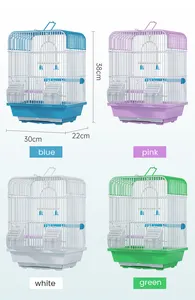 Bulk In Stock Color Random Delivery Cheap Mini Small Bird Parrot Metal Wire Cage With Flattop