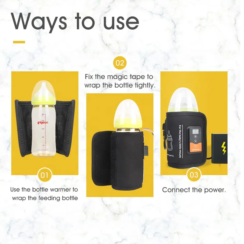 New Arrival Wireless IBaby Food Makers Bottle Warmers Travel Milk Warmer Portable USB Heating Baby Bottle Warmer