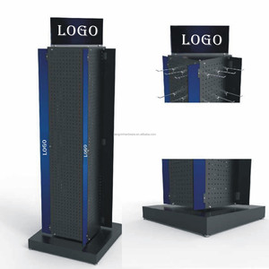 Tùy chỉnh nhiệm vụ nặng nề 4 mặt xoay kim loại hiển thị đứng cho các sản phẩm chăm sóc răng miệng cho bàn chải đánh răng điện trong siêu thị - Product Image 4