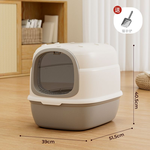 Lettiera per Gatti Beetle Rettangolare Chiusa in Plastica Grigia, Funzionamento Manuale - Product Image 3