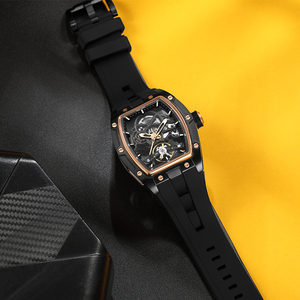 Megir 2242 Reloj de pulsera mecánico de lujo para Hombre Esfera de 26mm con Tonneau ahuecado Relojes automáticos de lujo para Hombre - Product Image 2