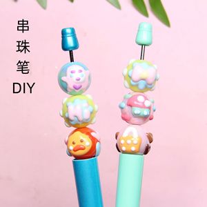 Vendita calda di perline larghe per telefono cellulare penne per auto graziose penne per granuli olio pesante acrilico perline sciolte disegnate a mano - Product Image 1