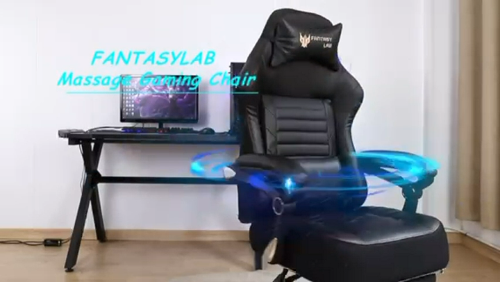 VANBOW 8257 Black Quality Leather Gaming Chair with Massage