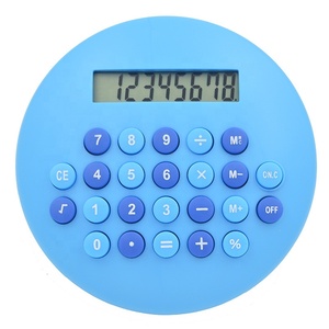 Calculadora de plástico para niños, 8 dígitos, hamburguesa redonda, bolsillo colorido, para promoción - Product Image 5