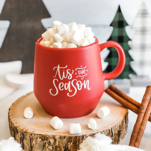 Venta caliente rojo mate cerámica Drinkware lindo regalo de Navidad taza de café para agua y té para las vacaciones - Product Image 2