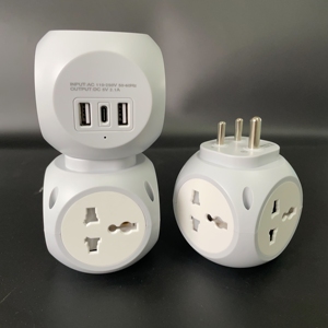 Power Cube 18W PD Cargador USB Cable de extensión 4 AC Outlet Switch Plug <span class=keywords><strong>Socket</strong></span> <span class=keywords><strong>Universal</strong></span> Power Strip - Product Image 6