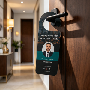 Colgadores de puerta con logotipo personalizado, folletos para agencias inmobiliarias, letreros de casas en venta, de papel, plástico, PVC, al por mayor, promocionales - Product Image 1