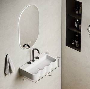 Lavabo mural en céramique de petite taille personnalisé pour salle de bain - Product Image 6