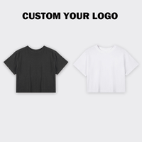 T-shirt court femme streetwear graphique 260 GSM, coupe débardeur, disponible en deux couleurs – Collection été