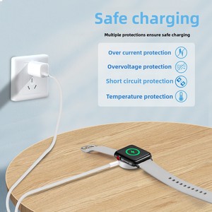 Nouveau <span class=keywords><strong>chargeur</strong></span> compatible pour <span class=keywords><strong>montre</strong></span> ; Câble de charge sans fil tressé pour iWatch avec fixation magnétique en alliage d'aluminium pour l'ensemble - Product Image 4