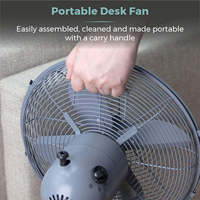 Ventilateur de bureau en métal de 12 pouces, haute puissance, 3 vitesses, oscillant, ventilateur de table coloré, vente en gros pour la maison et le bureau