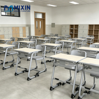 Table d'école individuelle personnalisée en plastique, mobilier de classe primaire, mobilier scolaire en ABS, mobilier scolaire en métal et en bois pour l'école et la maison