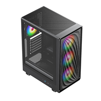 Tecnomall Noir Blanc Vente à Chaud Conception Populaire Oem Personnalisé Atx Boîtier d'ordinateur Pc Gaming avec ventilateurs Boîtiers et tours d'ordinateur