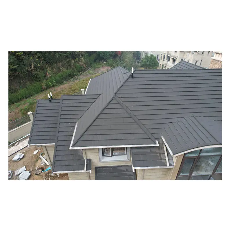 Uluslararası çatı ürünlerinden ana taş kaplı çelik çatı kiremiti üst düzey iç yapı malzemeleri