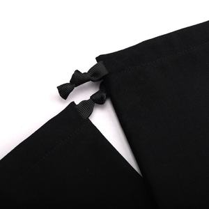 Pochette à cordon en coton bio recyclable pour emballage cadeau, avec logo personnalisé imprimé, en mousseline de coton bio, vente en gros - Product Image 3