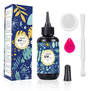 Kit de résine UV 100g transparente anti-jaunissement sans bulles POUR la création de bijoux professionnels et les projets artistiques DIY Certifié CE MSDS - Product Image 1