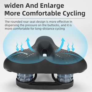 ROCKBROS Selle de vélo confortable absorbant les chocs feu arrière Simple VTT lumière selle accessoires de cyclisme Ventilation - Product Image 3