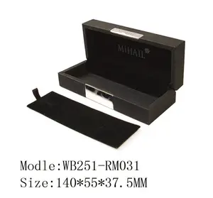 High quality PU wrapped MDF wooden pen box for gift packing with customer Jewelry Leather Box