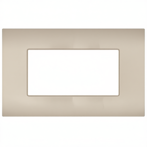 Placa de interruptores Champagne de 4 posiciones compatible con interruptores Vimar Arke - Product Image 2