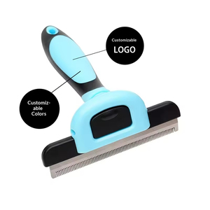 Brosse démêlante professionnelle en plastique et acier inoxydable, écologique et sûre, pour enlever les poils lâches des chiens et chats, petite taille, pour toilettage - Product Image 4
