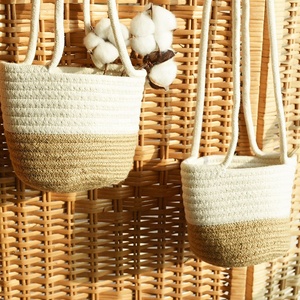 Paniers suspendus durables pour plantes d'intérieur, pots à fleurs suspendus pour jardin <span class=keywords><strong>avec</strong></span> poignée en <span class=keywords><strong>corde</strong></span> - Product Image 3