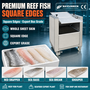 Fish Skinning Machine อัตโนมัติ สแตนเลส 304 ใบมีดหมุนคมทนทาน สำหรับ ปลาเก๋า ปลากะพงขาว ปลาทรายแดง ไลน์แปรรูปปลา 40-60 ชิ้น/นาที - Product Image 1