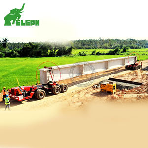 Remorque de transport de poutres de pont à 3+3 essieux, équipement de manutention de matériaux de poutres en béton longues - Product Image 3
