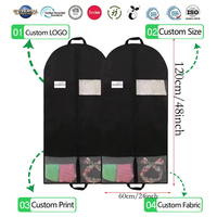 Housse de vêtement pliable réutilisable en tissu Oxford de haute qualité avec fermeture éclair pour rangement et protection anti-poussière