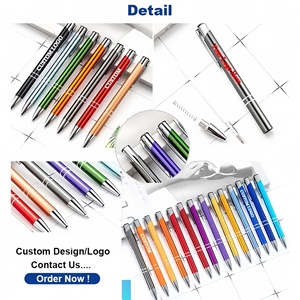 Stylo à bille rotatif en métal gravé au laser promotionnel avec logo personnalisé - Product Image 6