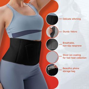 เครื่องกันเหงื่อและยางรัดเอวผ้านีโอพรีนสำหรับผู้หญิงและผู้ชาย-ผ้าคลุมหน้าท้องเพื่อลดไขมันหน้าท้อง - Product Image 3