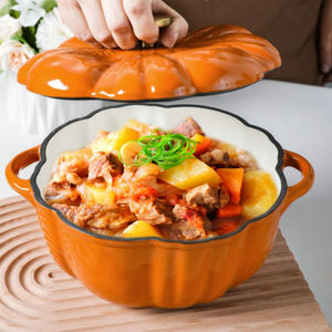 Cast Iron Dutch Oven <strong>Pumpkin</strong> <strong>Casserole</strong> <strong>Dish</strong> Enameled Cast Iron <strong>Pumpkin</strong> <strong>Casserole</strong> Pot With Lid - Product Image 2
