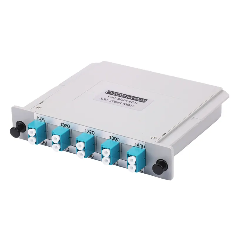 Haute Qualité Basse Perte Par Insertion 1*8 Canaux Cwdm Multiplexeur de Baisse Pour la Surveillance en Ligne