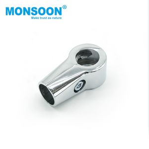 Raccords de tuyauterie pour meubles, en métal chromé, pour tube rond de 25 mm, connecteur de fixation, support de tube rond pour armoire - Product Image 1