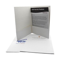 Porte-documents de présentation pour la recherche académique de qualité supérieure, en papier avec impression UV, avec emplacement intégré pour cartes de visite, pour conférences