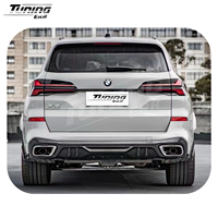 Kit de conversion de voiture en fibre de carbone sèche style MP pour BMW X5 G05 LCI 2023 + Upgrade Front Lip Rear Diffuser Grille Vent