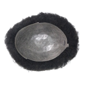 Toupet <span class=keywords><strong>Afro</strong></span> confortable de Base, en cuir PU, 6mm, pour hommes noirs - Product Image 5