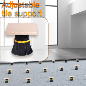 Supports de pavés réglables en plastique Sunsbuild (noir) pour projets de revêtement de sol de cuisine et de terrasse d'appartement - Product Image 2