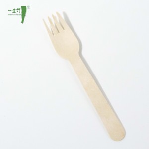 Custom Eco-Friendly Disposable 140mm/16cm Flatware Tableware Set Birch Wood with Logo for Picnics Camping Hotels