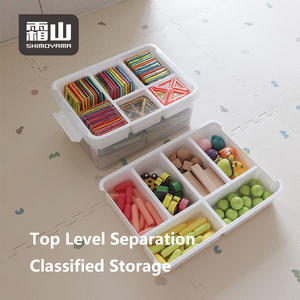 Shimoyama กล่องเก็บของเล่นหลายชั้นความจุขนาดใหญ่กล่องเก็บของเล่น PP แบบพกพากล่องเก็บของเล่นที่มองเห็นได้ - Product Image 3