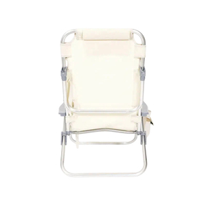 Sedia da <span class=keywords><strong>Spiaggia</strong></span> Moderna in Lega di Alluminio Leggera con Schienale Regolabile, Design Pieghevole <span class=keywords><strong>Portatile</strong></span> e Cuscino per Uso Esterno - Product Image 2