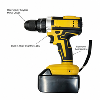 Perceuse à percussion sans fil 21V Max, alimentée par batterie au lithium rechargeable, pour travaux de perçage domestiques et industriels – Approvisionnement direct usine