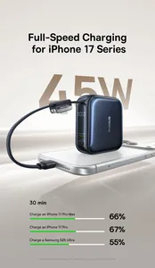 แบตสำรอง <span class=keywords><strong>Baseus</strong></span> PicoGo AC22 Ultra Mini พร้อมสาย USB-C ในตัว ความจุ 20000mAh 45W สีดำคอสมิก รุ่น E00294 มีสินค้าพร้อมส่ง - Product Image 4